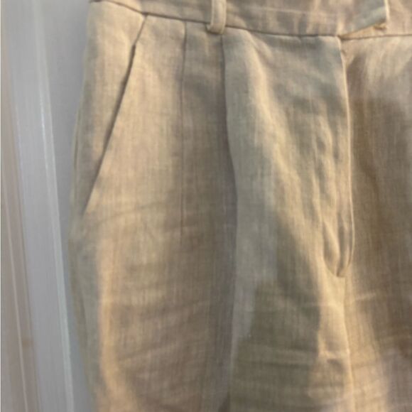 Talbots Tan Linen Pants Sz 6 petite - Picture 3 of 6